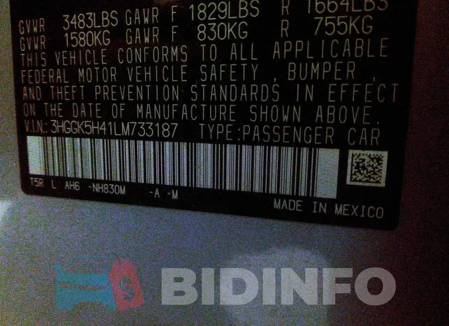 3HGGK5H41LM733187 Photo# 9