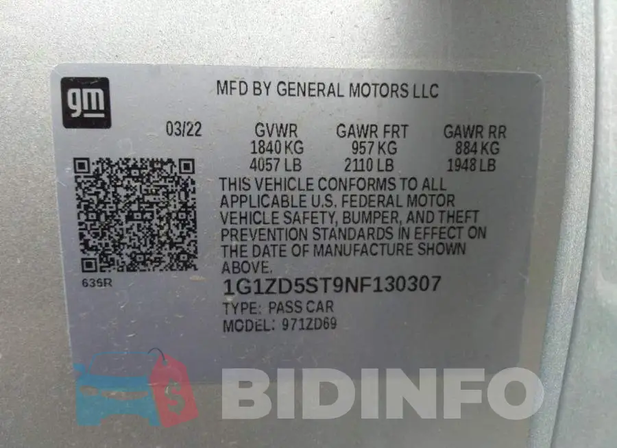 1G1ZD5ST9NF130307 Photo# 9
