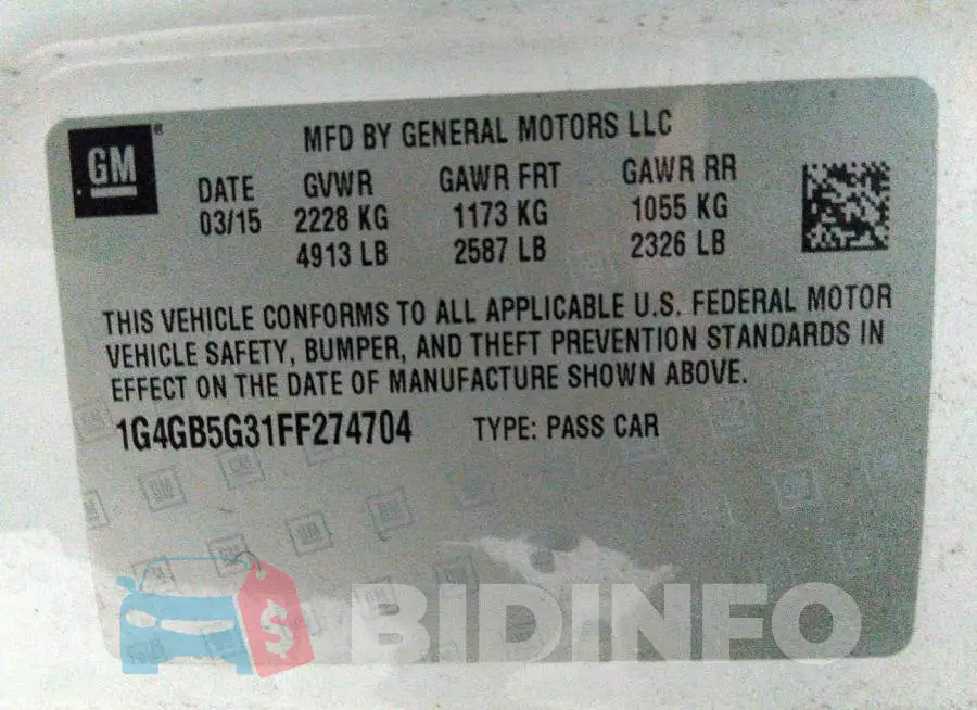 1G4GB5G31FF274704 Photo# 9