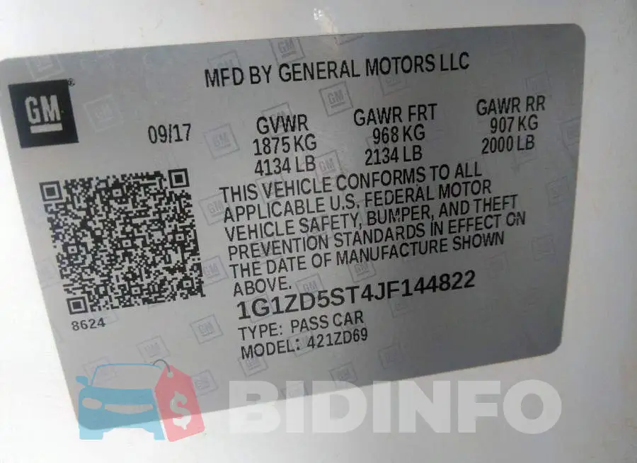 1G1ZD5ST4JF144822 Photo# 9