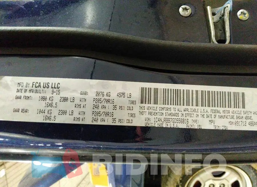 1C4NJRBB7GD556816 Photo# 9