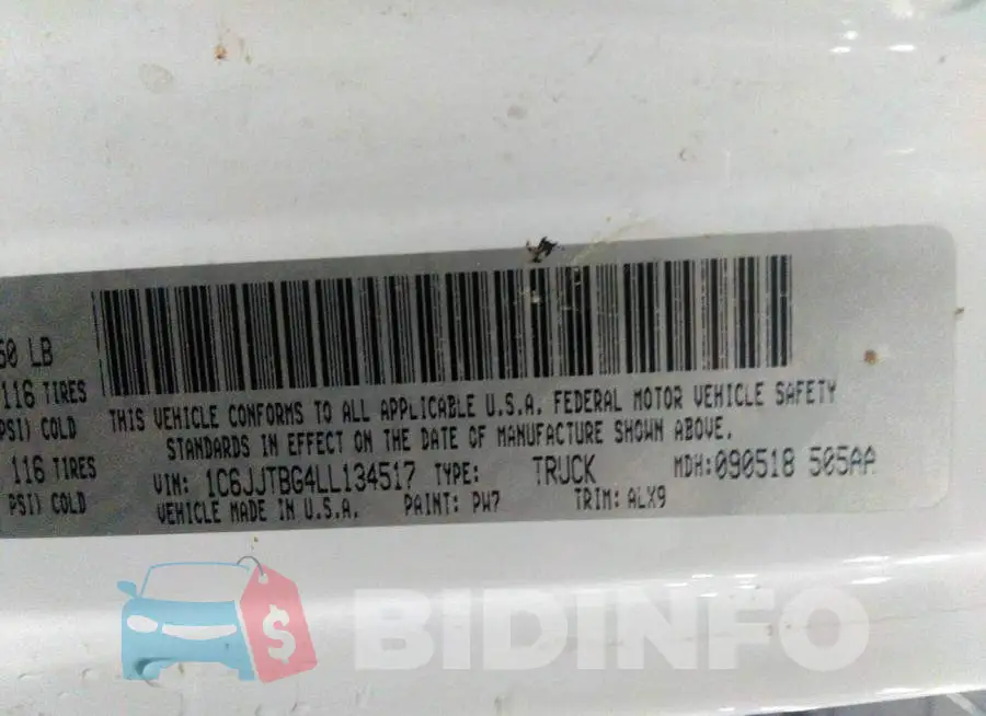 1C6JJTBG4LL134517 Photo# 9