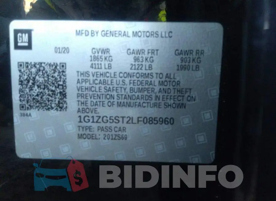 1G1ZG5ST2LF085960 Photo# 9