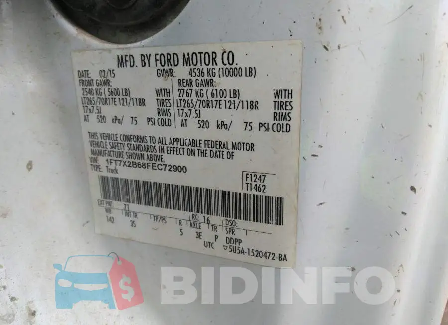 1FT7X2B68FEC72900 Photo# 8