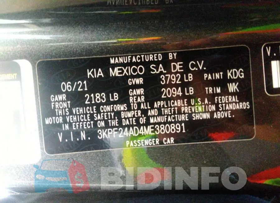 3KPF24AD4ME380891 Photo# 9