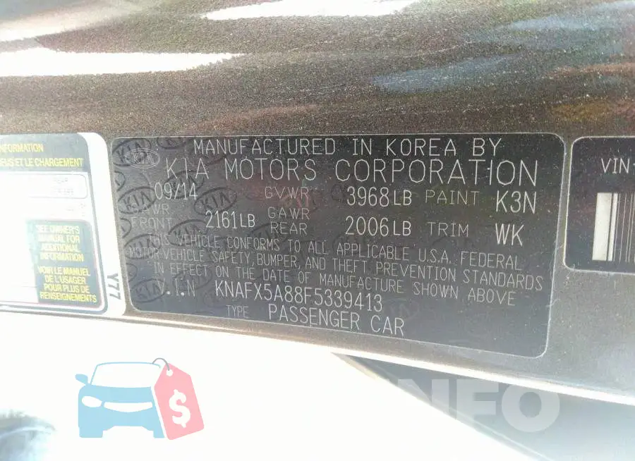 KNAFX5A88F5339413 Photo# 9