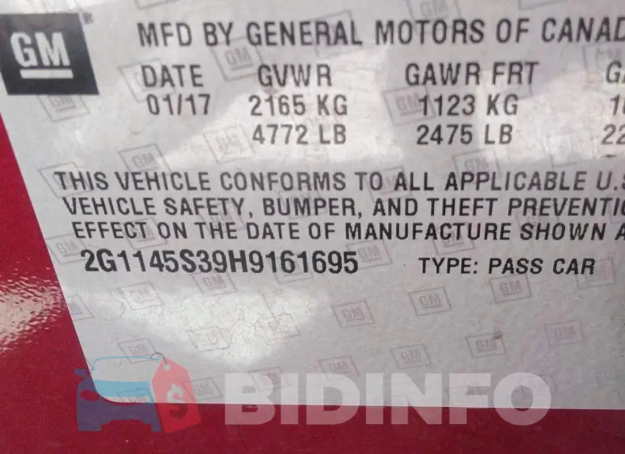 2G1145S39H9161695 Photo# 9