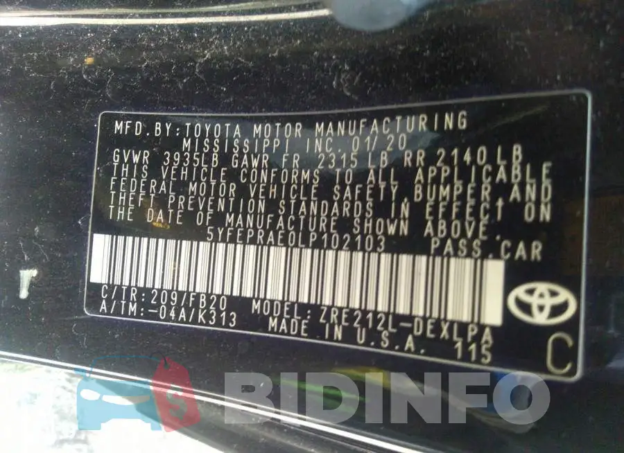 5YFEPRAE0LP102103 Photo# 9