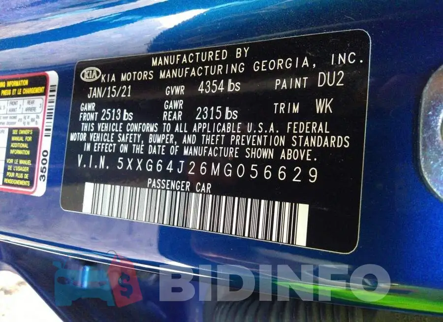 5XXG64J26MG056629 Photo# 9