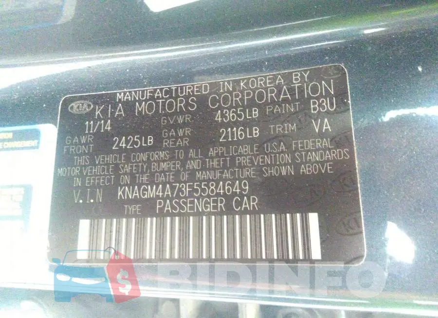 KNAGM4A73F5584649 Photo# 9