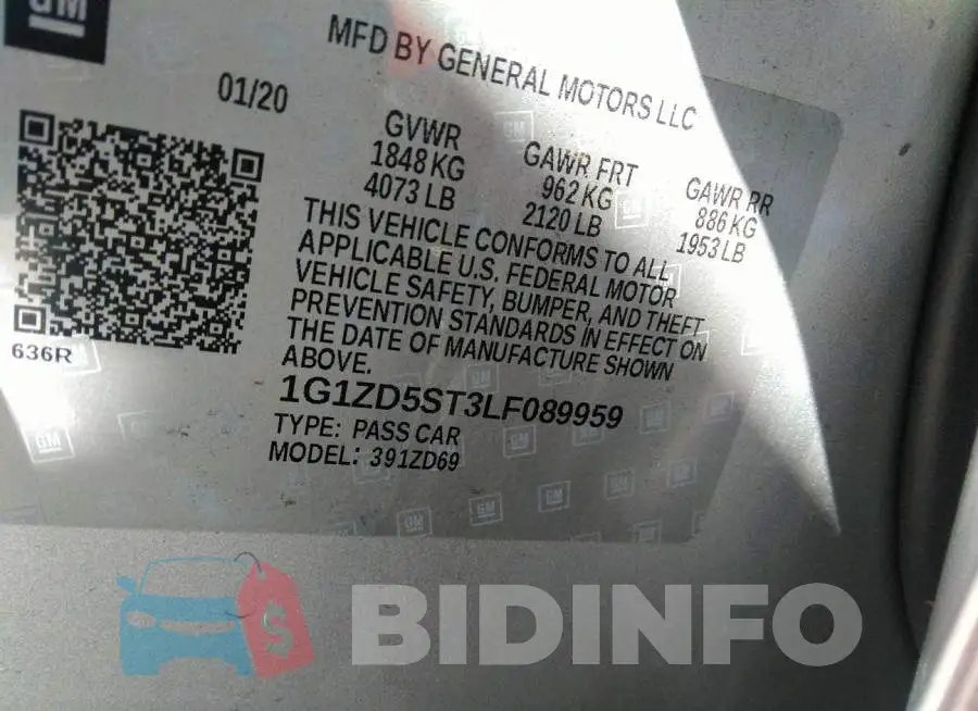 1G1ZD5ST3LF089959 Photo# 9