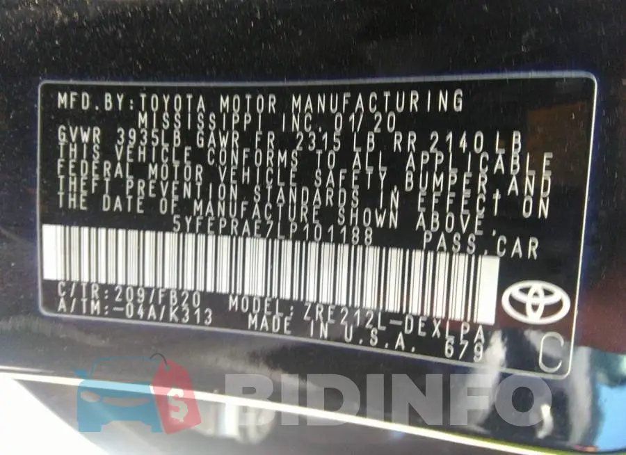 5YFEPRAE7LP101188 Photo# 9