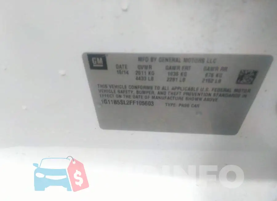 1G11B5SL2FF195603 Photo# 9