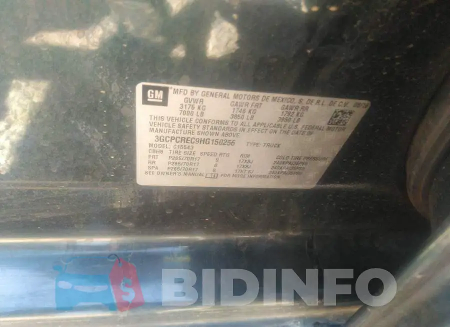 3GCPCREC9HG150256 Photo# 9