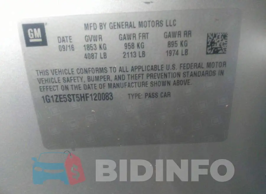 1G1ZE5ST5HF120083 Photo# 9