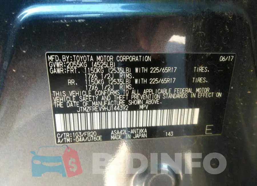 JTMZFREV9HJ144392 Photo# 9