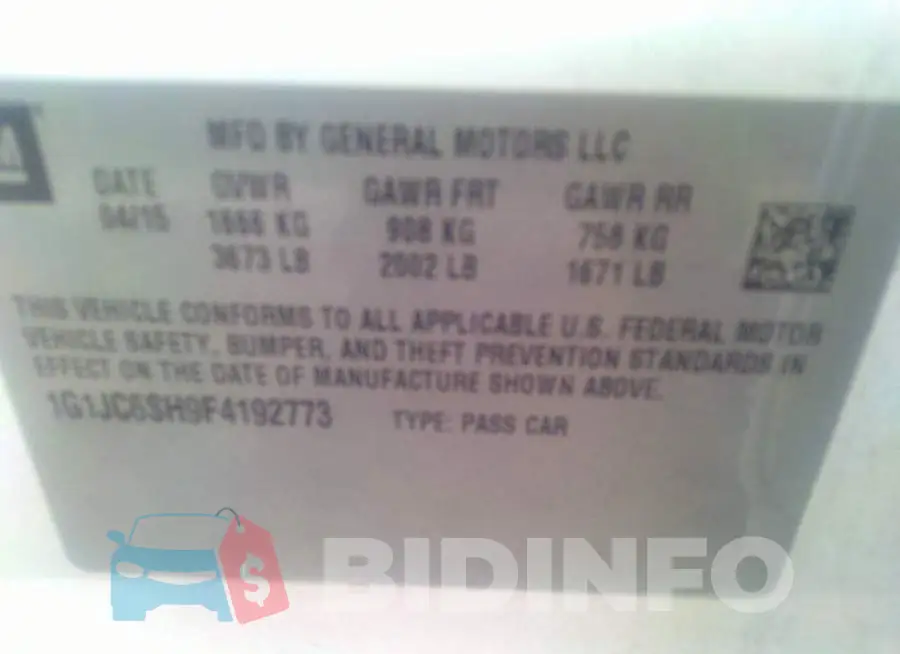 1G1JC6SH9F4192773 Photo# 9