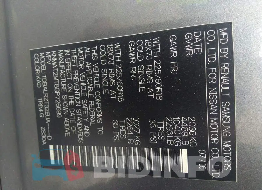 KNMAT2MT8GP726699 Photo# 9