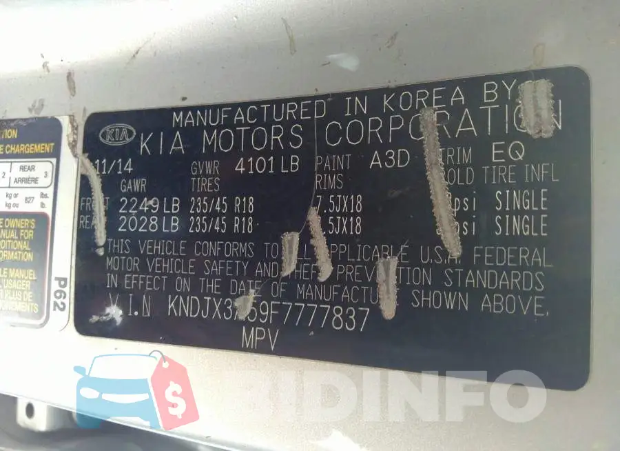 KNDJX3A59F7777837 Photo# 9