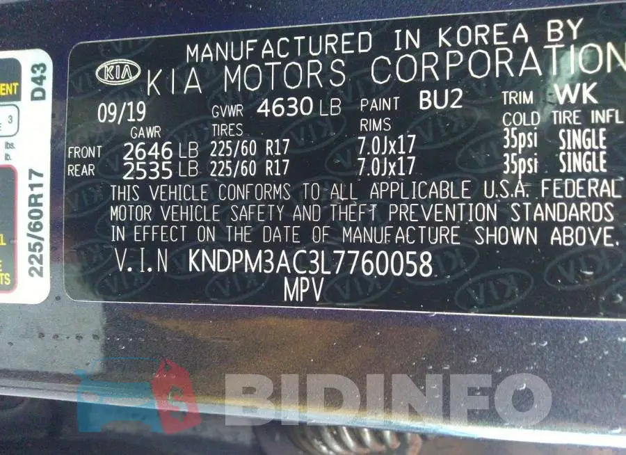 KNDPM3AC3L7760058 Photo# 9