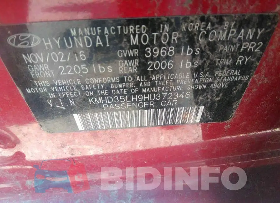 KMHD35LH9HU372346 Photo# 9