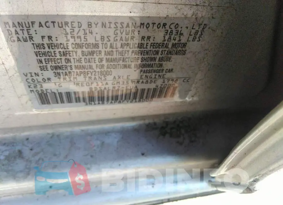 3N1AB7AP8FY218000 Photo# 9