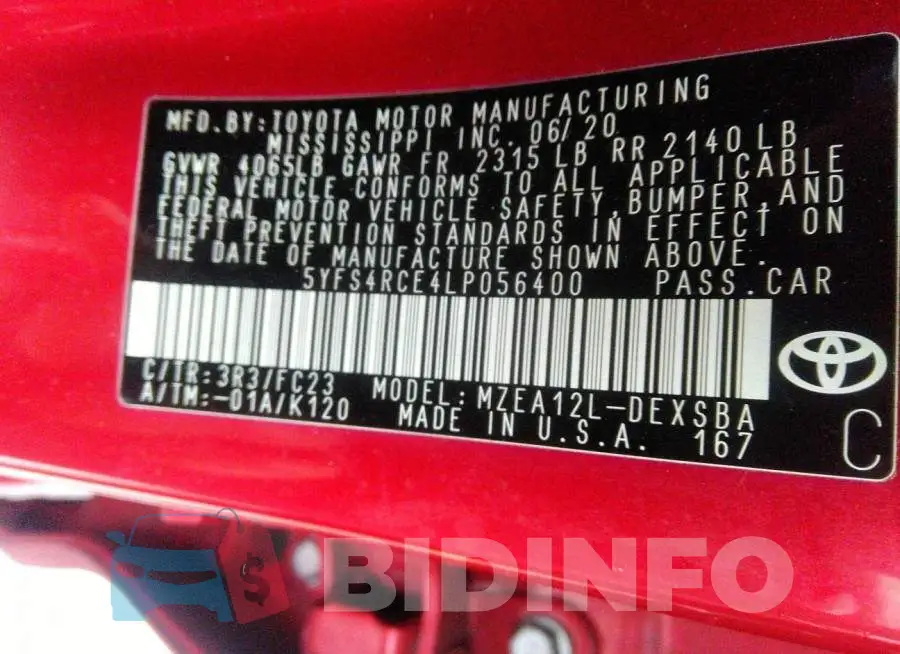 5YFS4RCE4LP056400 Photo# 9