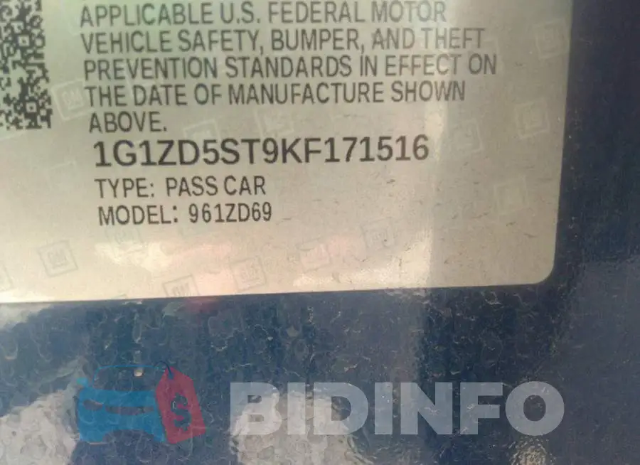 1G1ZD5ST9KF171516 Photo# 9