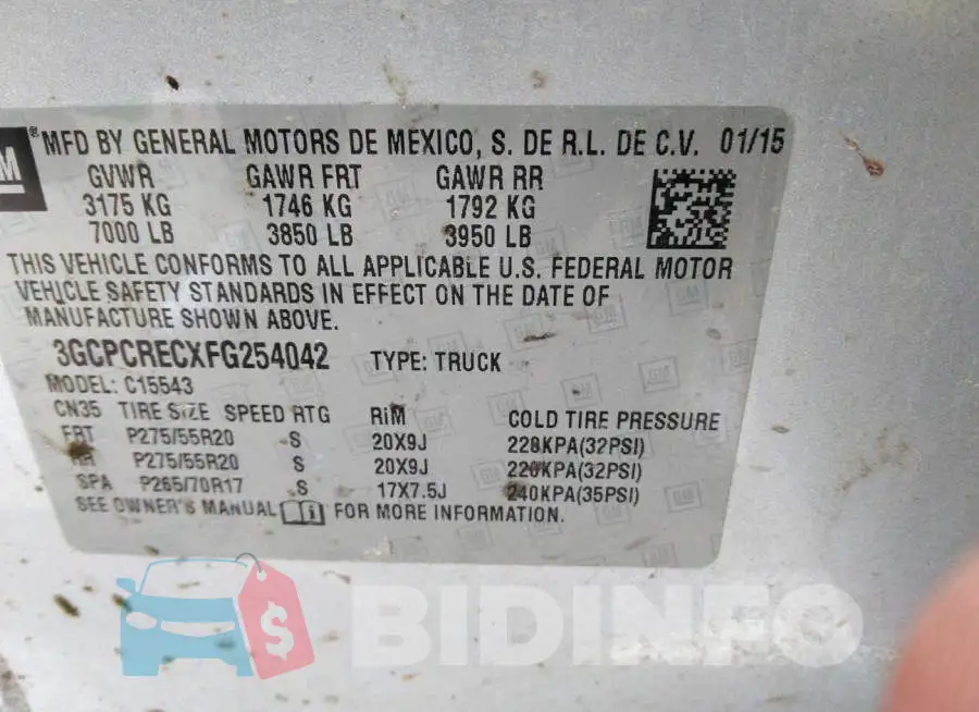 3GCPCRECXFG254042 Photo# 9