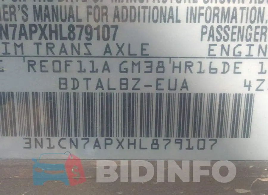 3N1CN7APXHL879107 Photo# 9