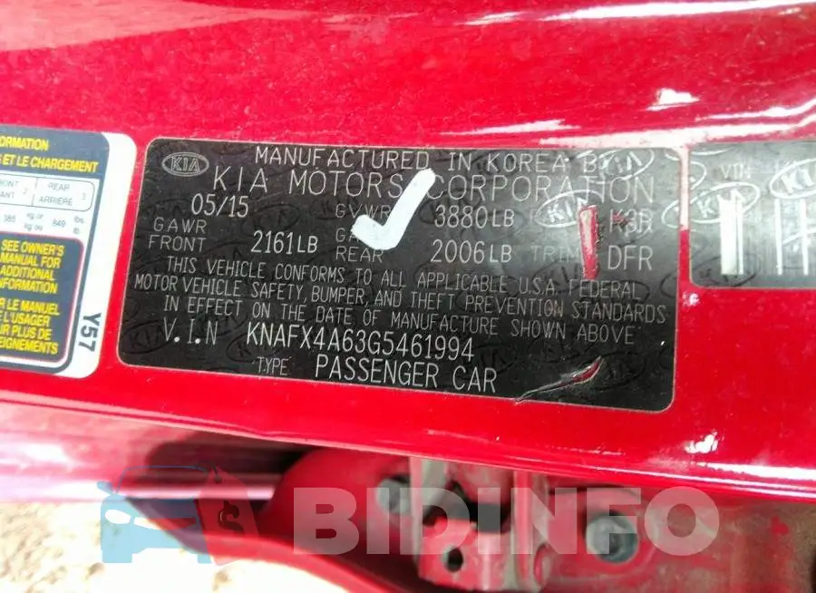KNAFX4A63G5461994 Photo# 9