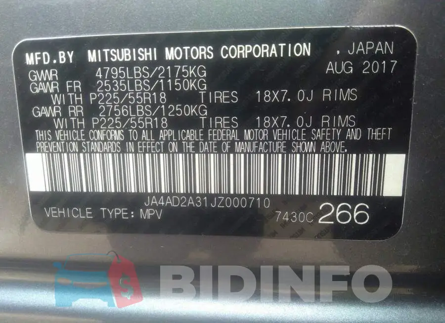 JA4AD2A31JZ000710 Photo# 9