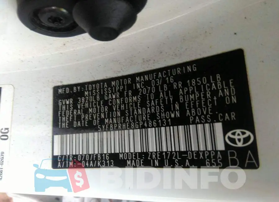 5YFBPRHE8GP486131 Photo# 9
