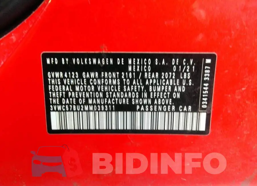 3VWC57BU2MM039311 Photo# 9