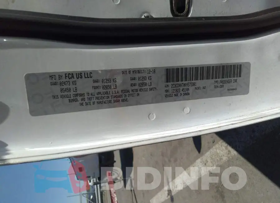 2C3CDXAT0KH575981 Photo# 9