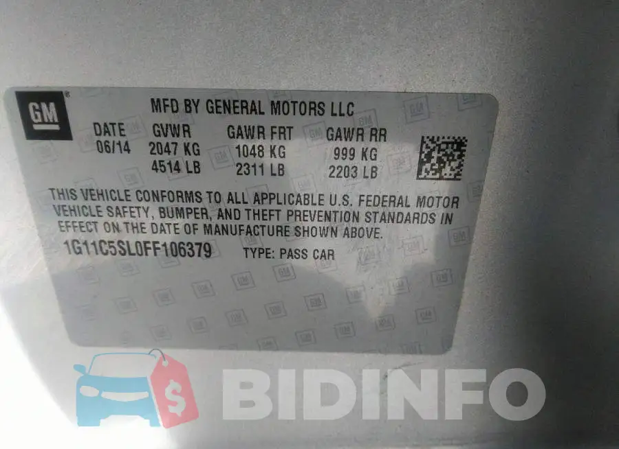 1G11C5SL0FF106379 Photo# 9