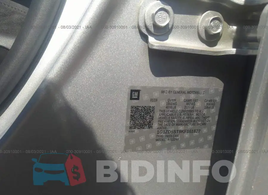 1G1ZD5ST9KF161827 Photo# 9