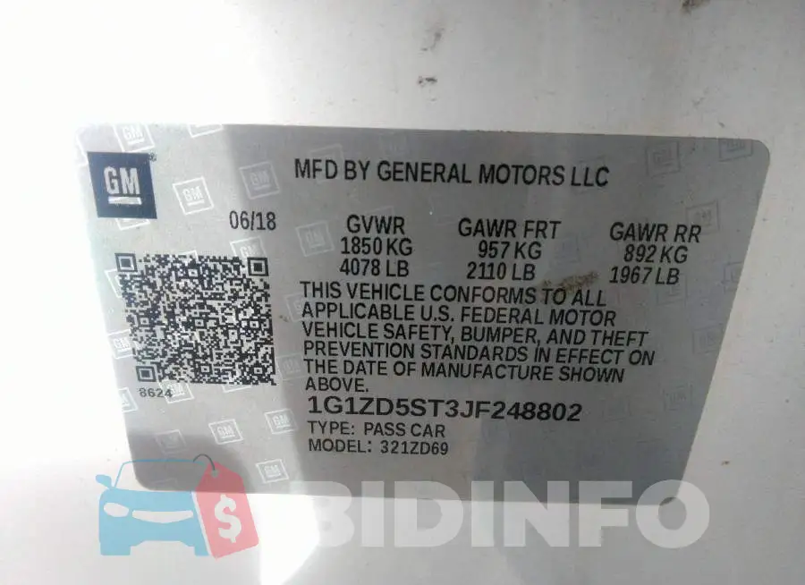 1G1ZD5ST3JF248802 Photo# 9