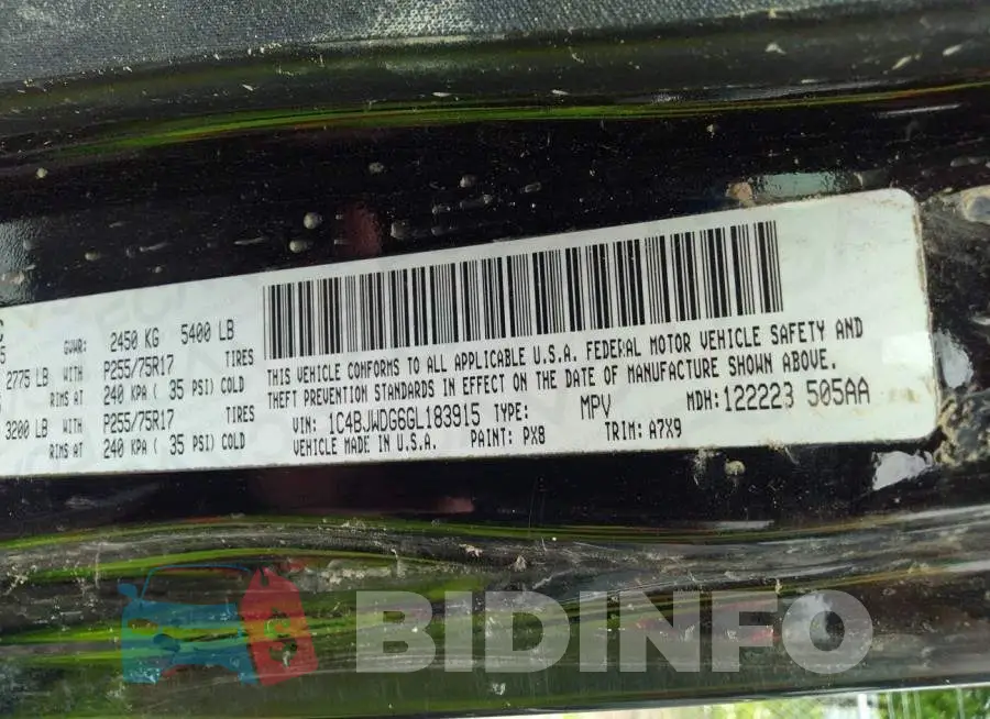 1C4BJWDG6GL183915 Photo# 9