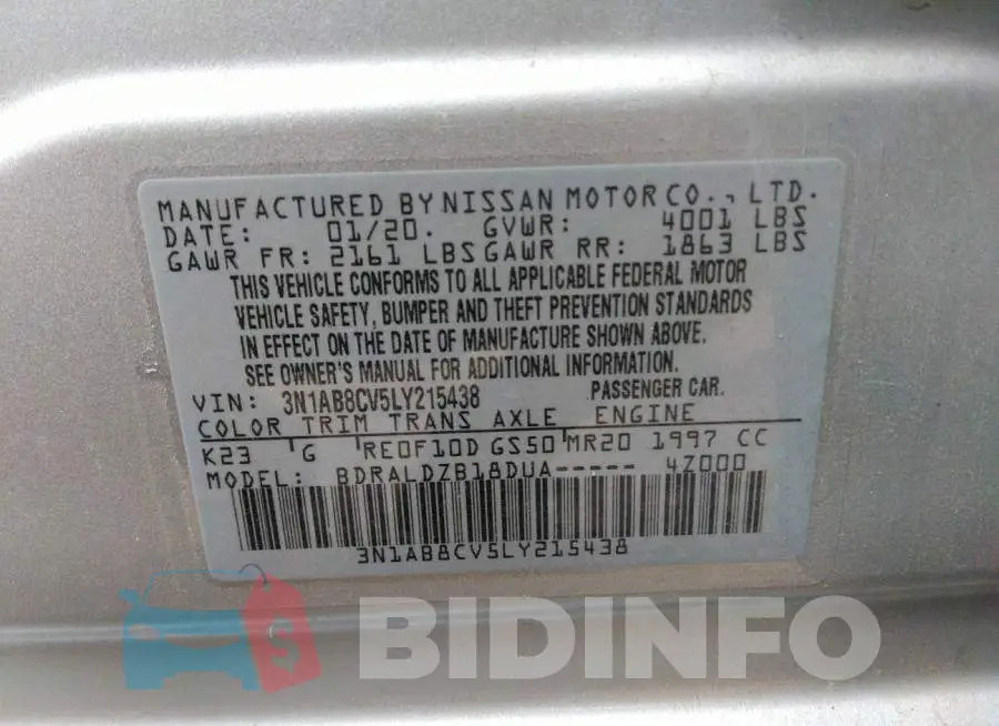 3N1AB8CV5LY215438 Photo# 9