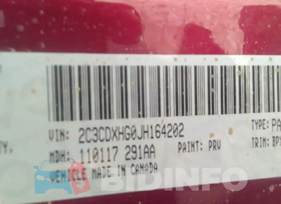 2C3CDXHG0JH164202 Photo# 9
