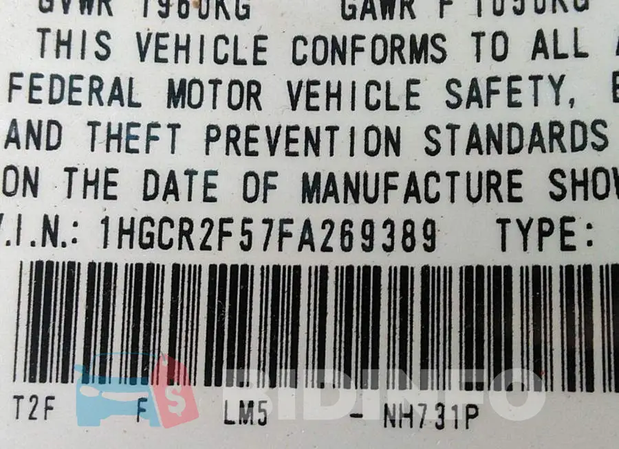 1HGCR2F57FA269389 Photo# 9