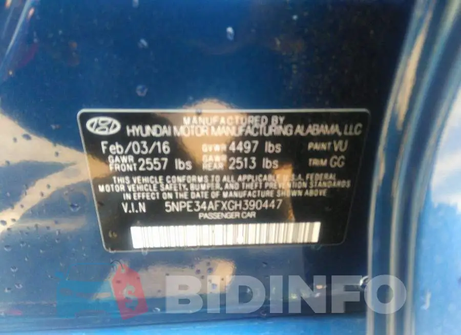 5NPE34AFXGH390447 Photo# 9