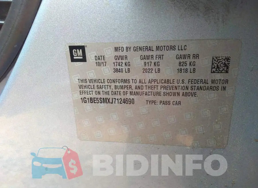 1G1BE5SMXJ7124690 Photo# 9