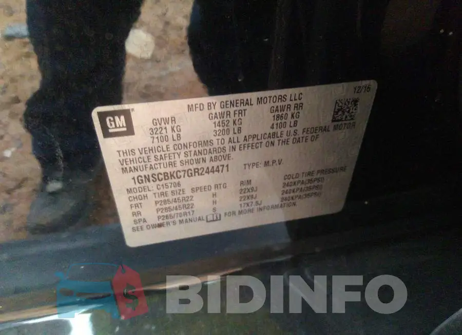 1GNSCBKC7GR244471 Photo# 9