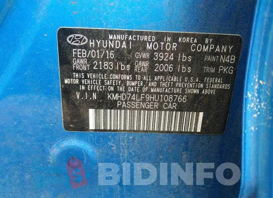 KMHD74LF9HU108766 Photo# 9