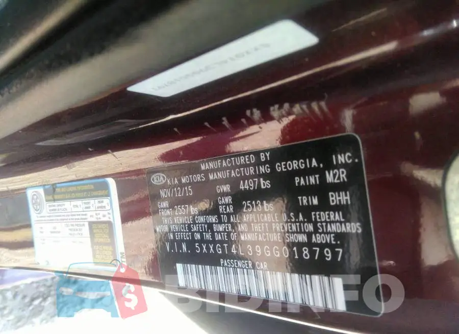 5XXGT4L39GG018797 Photo# 9