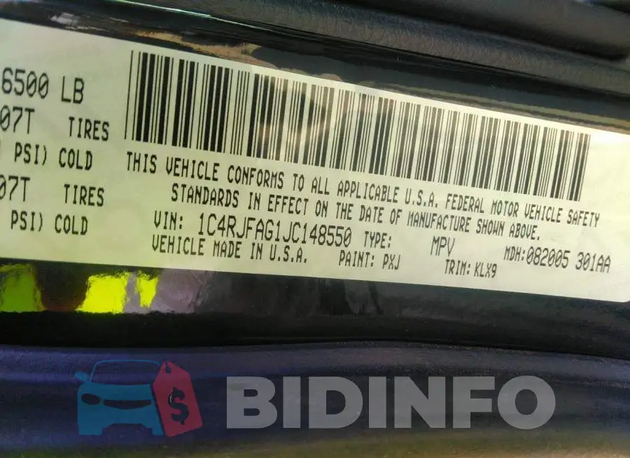 1C4RJFAG1JC148550 Photo# 9