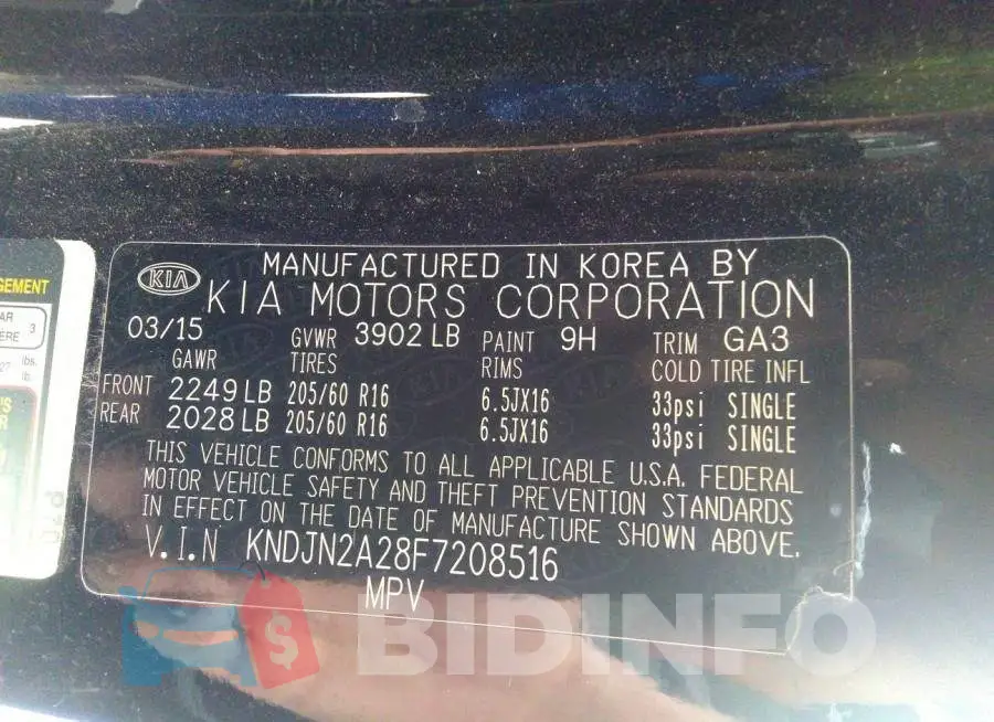 KNDJN2A28F7208516 Photo# 9