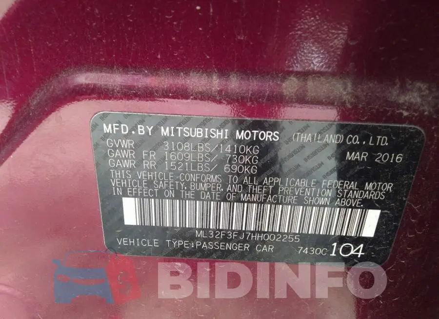 ML32F3FJ7HH002255 Photo# 9